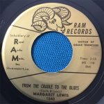 From The Cradle To The Blues by Margaret Lewis 45 Label