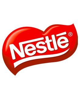 Nestlé logo in white text on a red, stylized heart-shaped background, featuring Madan+ elements and inspired by the upbeat spirit of “What I Got I Got (And Ain't Gonna Lose)” by Maurice.