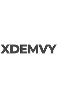 The image shows the word "XDEMVY" in bold, black uppercase letters on a plain white background, aligned to the left—echoing the striking style of Girl Gone Bad.